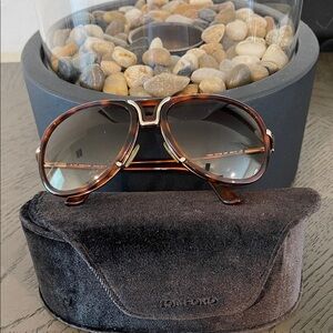 Tom Ford Tortoise Shell Aviator Sunglasses